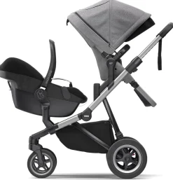 Thule Sleek Single-to-Double Stroller - Midnight Black