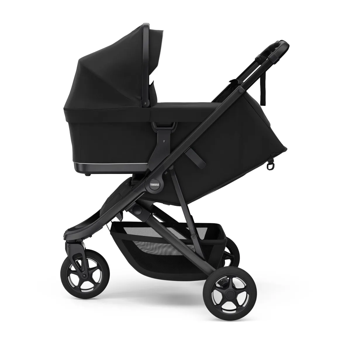Thule Spring 2 Compact All-Terrain Stroller + Bassinet Bundle - Black