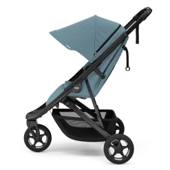 Thule Spring 2 Compact All-Terrain Stroller + Bassinet Bundle - Mid Blue