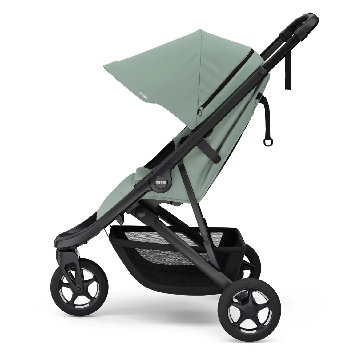 Thule Spring 2 Compact All-Terrain Stroller + Bassinet Bundle - Mist Green / Black