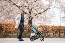 Thule Spring 2 Compact All-Terrain Stroller + Bassinet Bundle - Mist Green / Black