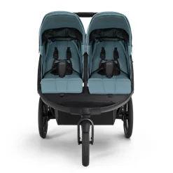 Thule Urban Glide 3 Double Jogging Stroller + Bassinet Bundle - Mid Blue (Albee Exclusive)
