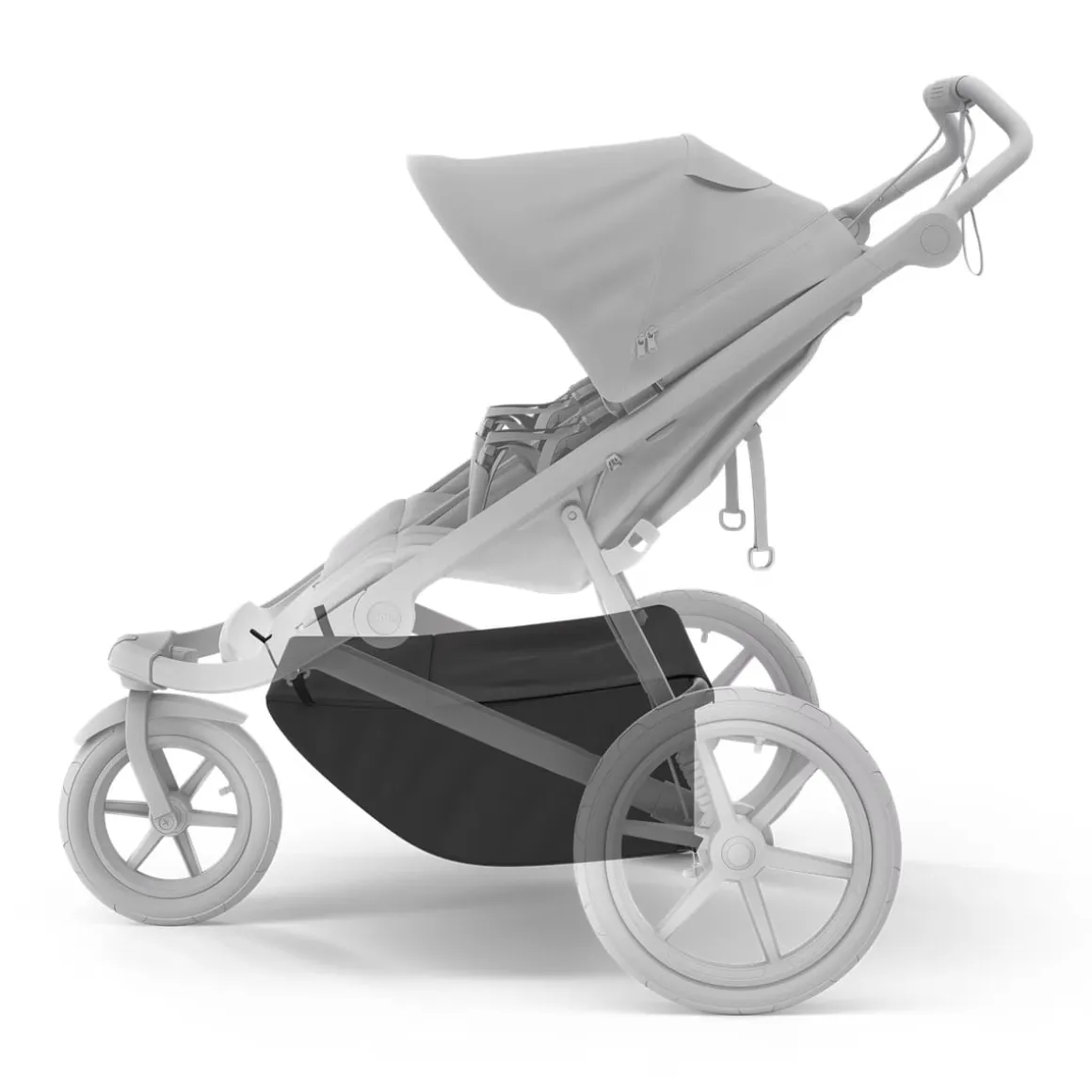 Thule Urban Glide Double Stroller Extended Cargo Basket - Black