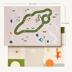 Tiny Land® Double-Sided Baby Playmat Forest Track Wonder