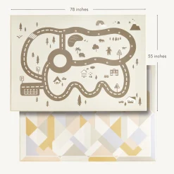 Tiny Land® Double-Sided Baby Playmat Urban Zoo Adventure