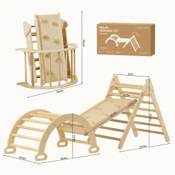 Tiny Land® 7-in-1 Montessori Climbing Set with Play Pad