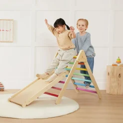 Tiny Land® 7-in-1 Rainbow Climbing Set with Play Pad