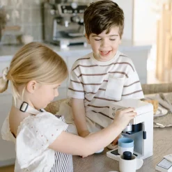 Tiny Land Play Kitchen Accessories – Children’s Coffee Maker: Wooden Café Play Set for Kids
