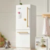 Tiny Land® Play Kitchen Accessories – Play Kitchen Fridge: Wooden Cabinet Refrigerator for Kids
