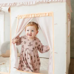 Tiny Land® Sweet Citrus Kid's Play Tent - Creamy white/pink