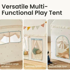 Tiny Land® Sweet Citrus Kid's Play Tent - Creamy white/blue