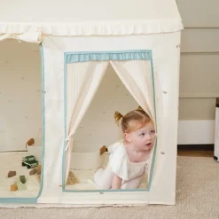 Tiny Land® Sweet Citrus Kid's Play Tent - Creamy white/blue
