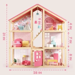 Tiny Land® Sweetwood Love Dollhouse without Dolls