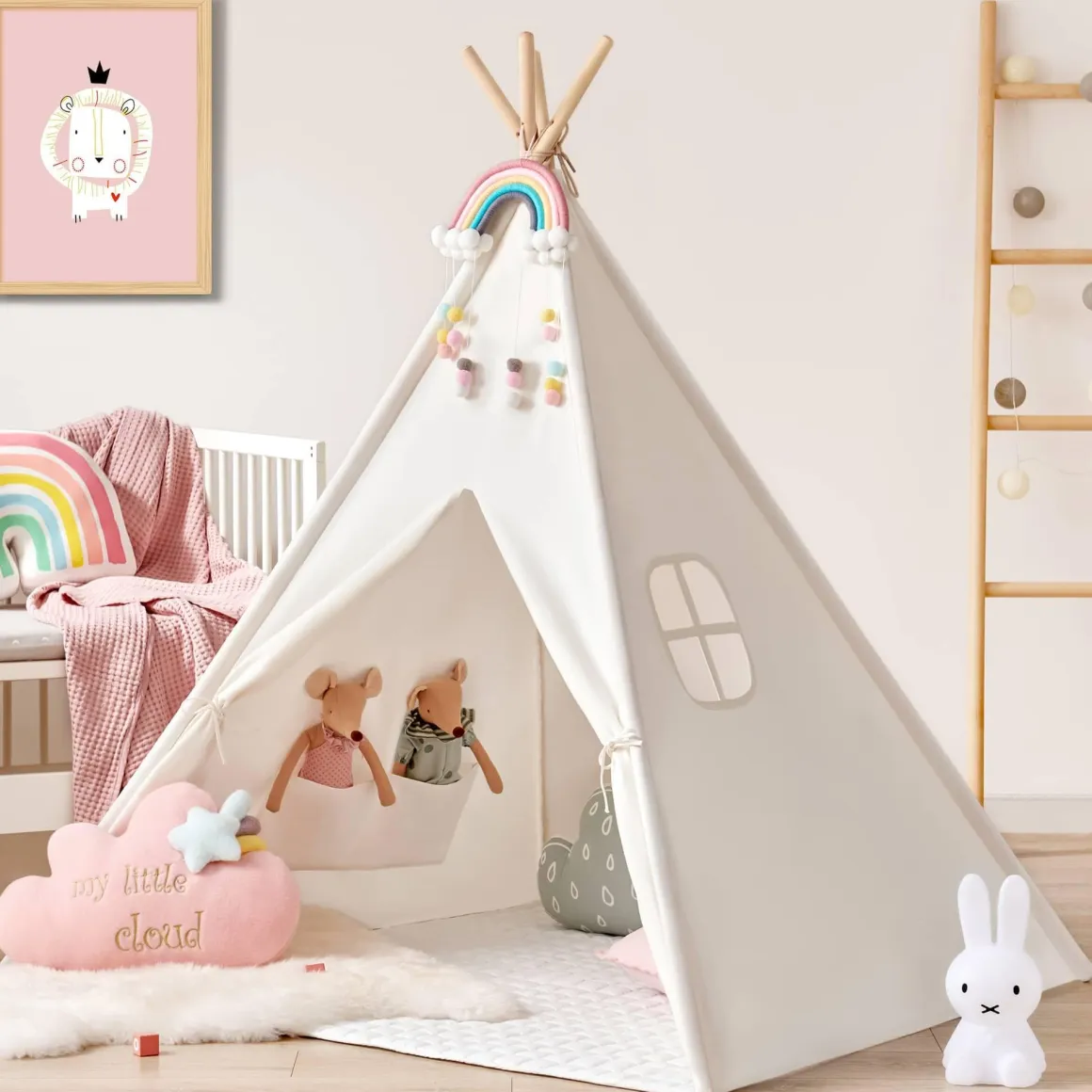 Tiny Land® Teepee for Kids with Mat