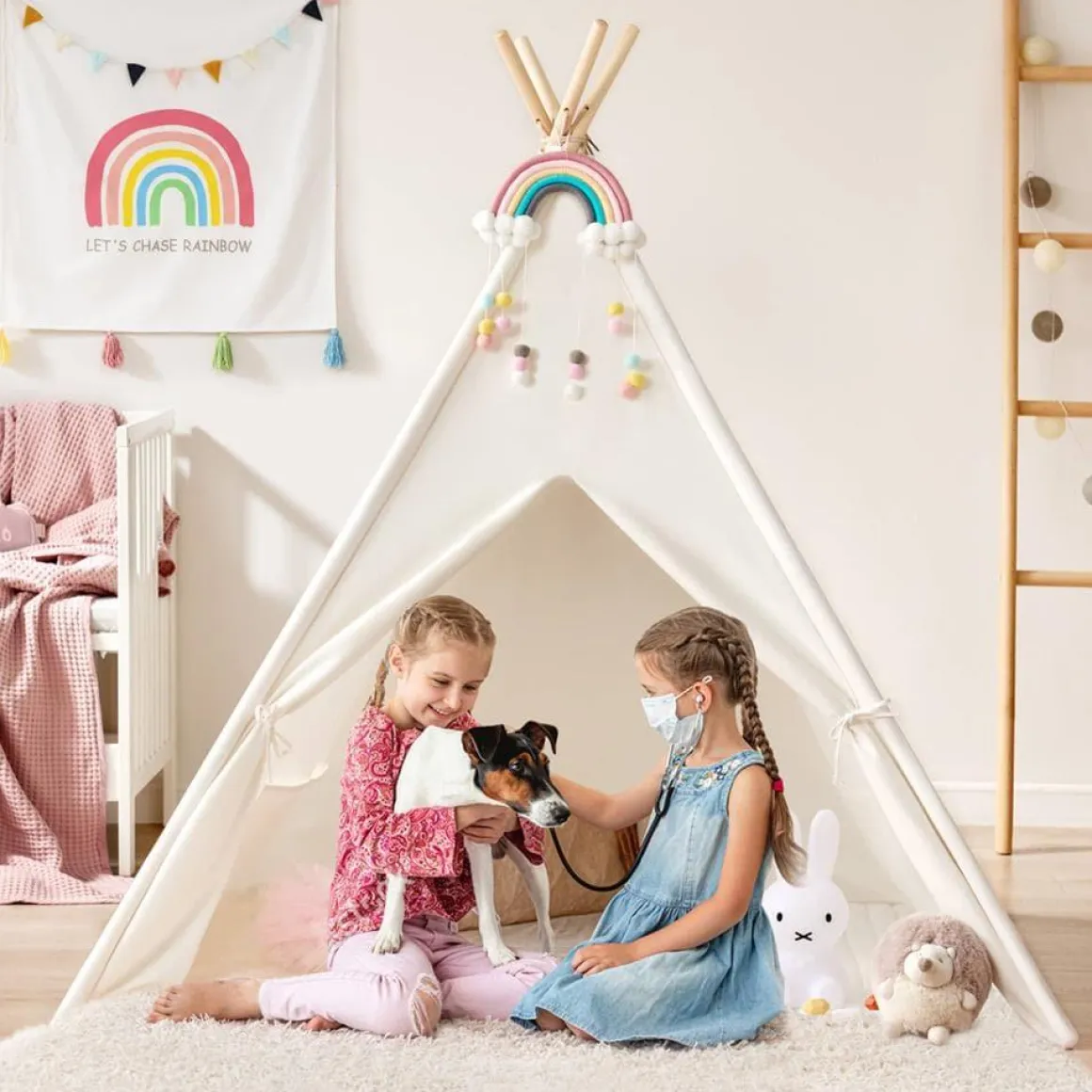 Tiny Land® Teepee for Kids with Mat
