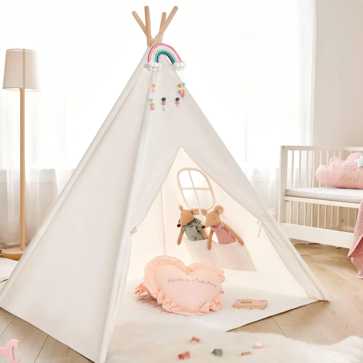 Tiny Land® Teepee for Kids with Mat