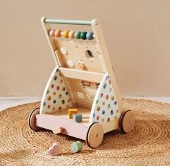 Tiny Land® Versatile Natural Wooden Baby Walker
