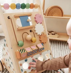 Tiny Land® Versatile Natural Wooden Baby Walker
