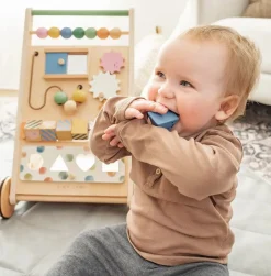 Tiny Land® Versatile Natural Wooden Baby Walker