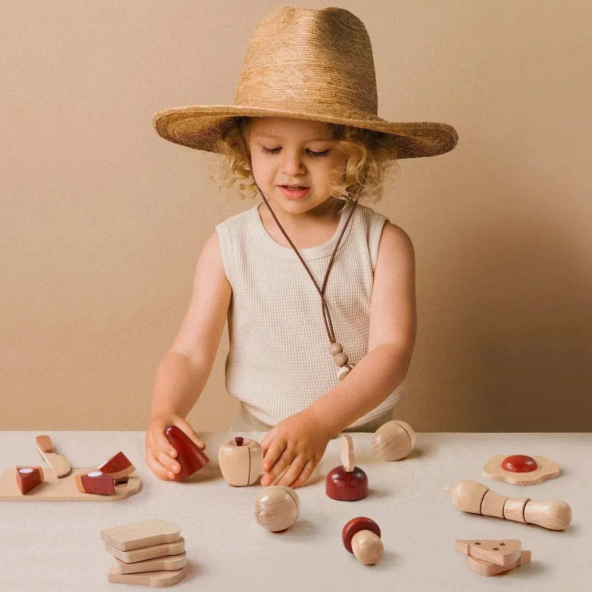 Tiny Land® Wooden Cut and Play Food Toys