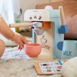 Tiny Land® Wooden Kids Play Coffee Maker Set