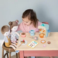Tiny Land® Wooden Kids Play Coffee Maker Set