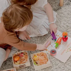 Tiny Land® Wooden Play Food For Kitchen with NO rack