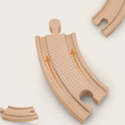 Tiny Land® Wooden Track Trains 55 Pcs