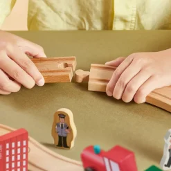 Tiny Land® Wooden Train Set for Children 39 Pcs