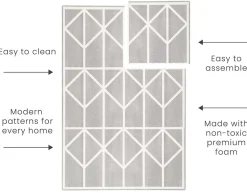 Toddlekind Printed Foam Puzzle Playmat - Nordic - Pebble