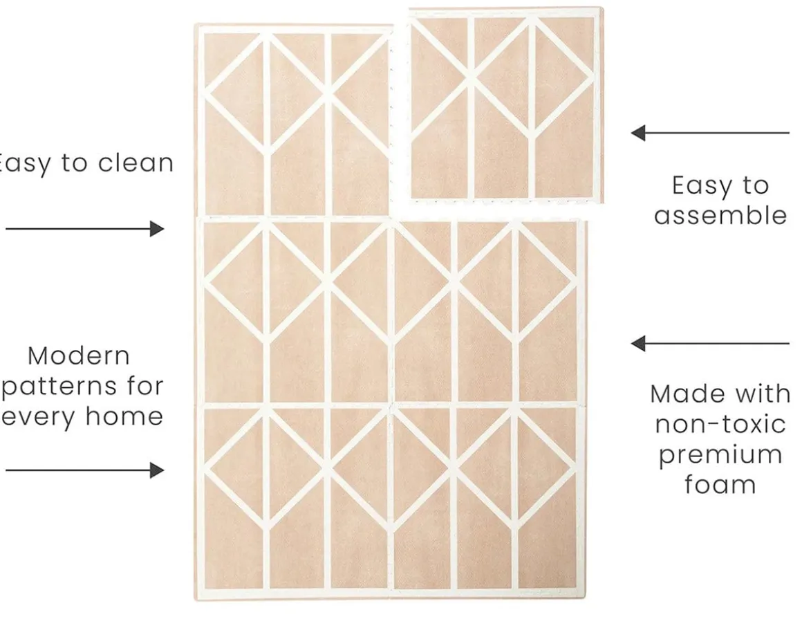 Toddlekind Printed Foam Puzzle Playmat - Nordic - Petroleum