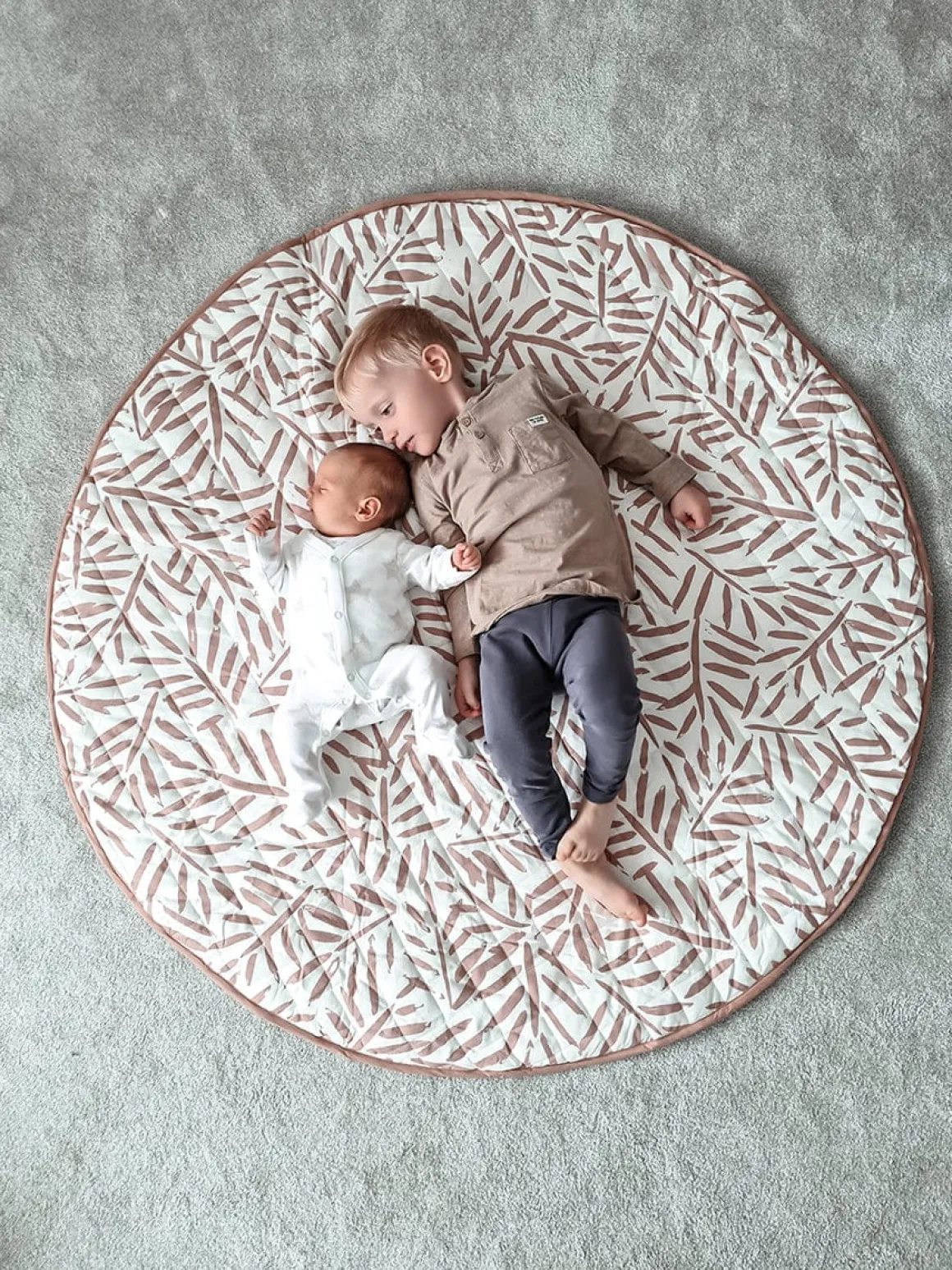 Toddlekind Quilted Cotton Reversible Playmat - Sea Shell