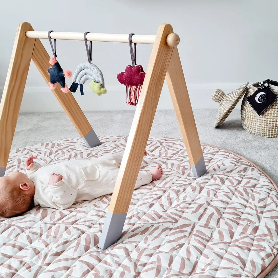 Toddlekind Quilted Cotton Reversible Playmat - Sea Shell