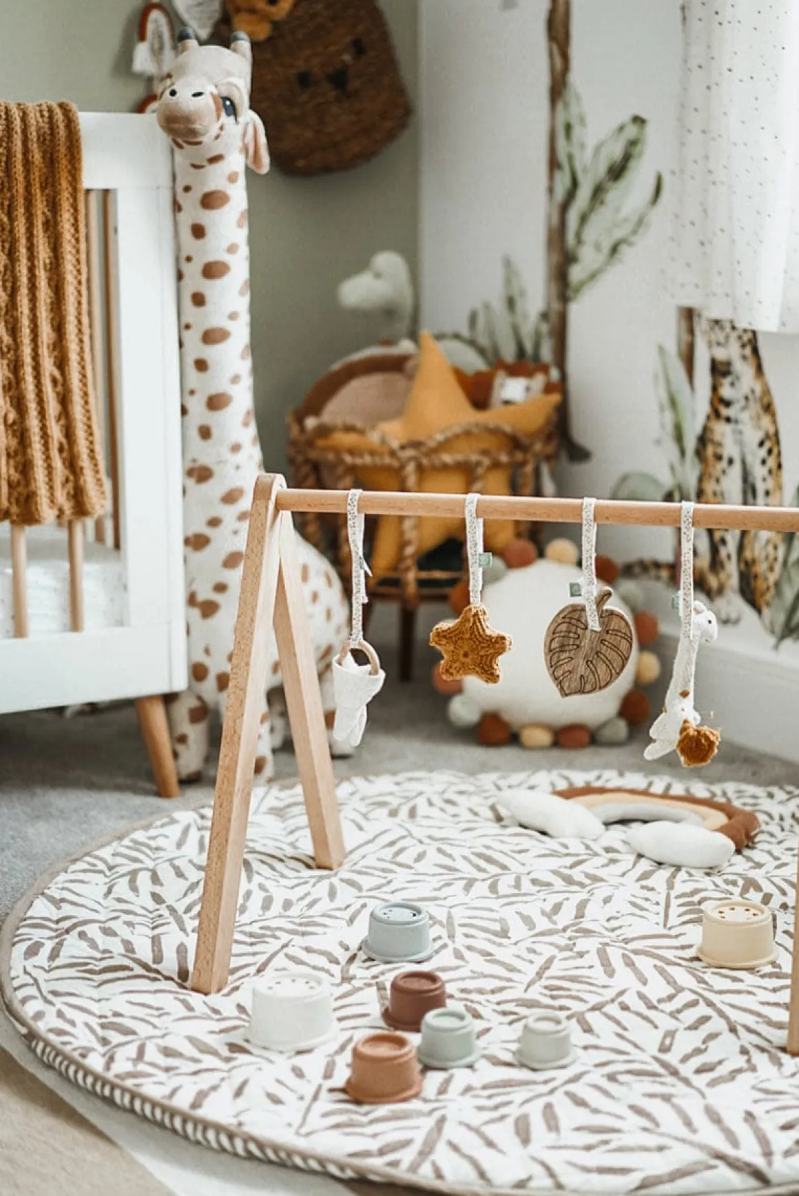 Toddlekind Quilted Cotton Reversible Playmat - Tan