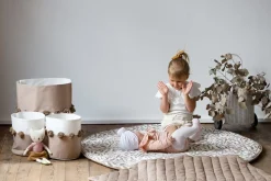 Toddlekind Quilted Cotton Reversible Playmat - Tan
