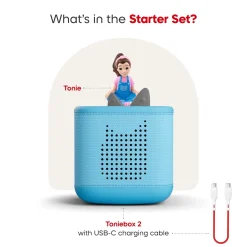 Tonies Toniebox 2 Starter Set - Ms. Rachel (Sky Blue)