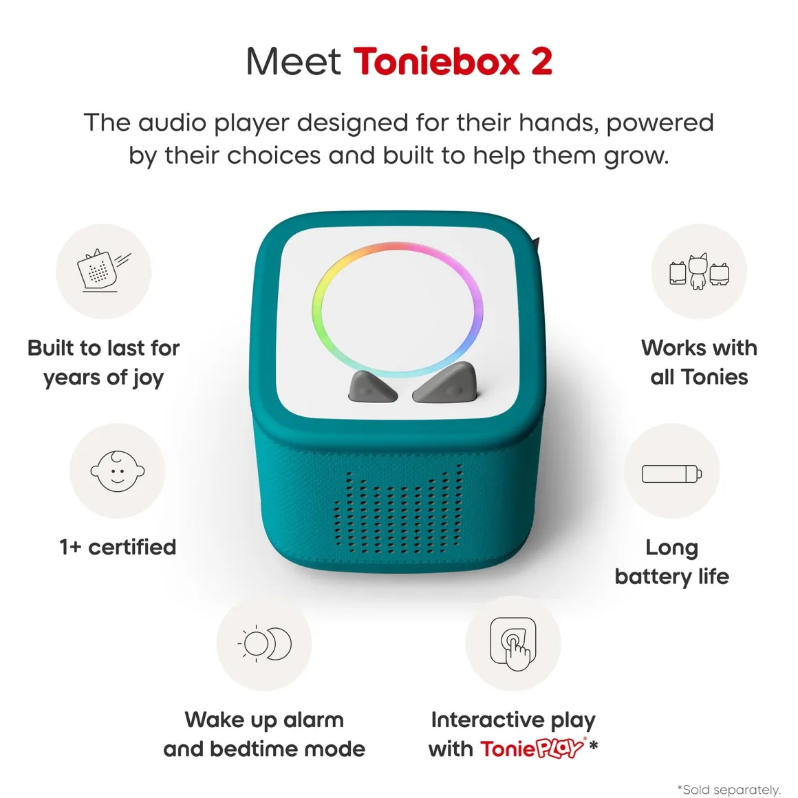 Tonies Toniebox 2 Starter Set - Playtime Puppy (Tropical Teal)