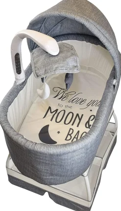 TruBliss Deluxe Bassinet - Stonewash