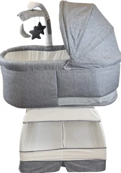 TruBliss Deluxe Bassinet - Stonewash