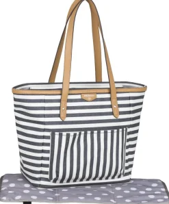 TWELVElittle Everyday Tote Diaper Bag - Grey Stripe