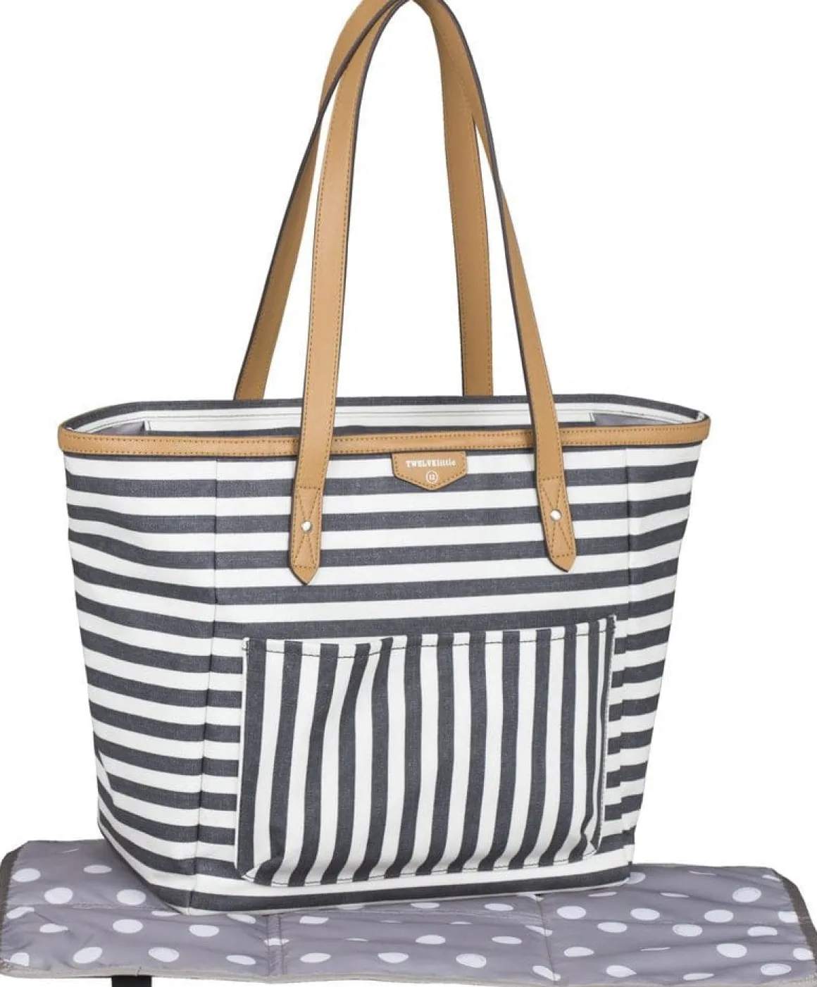 TWELVElittle Everyday Tote Diaper Bag - Grey Stripe