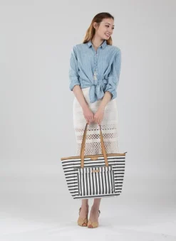 TWELVElittle Everyday Tote Diaper Bag - Grey Stripe