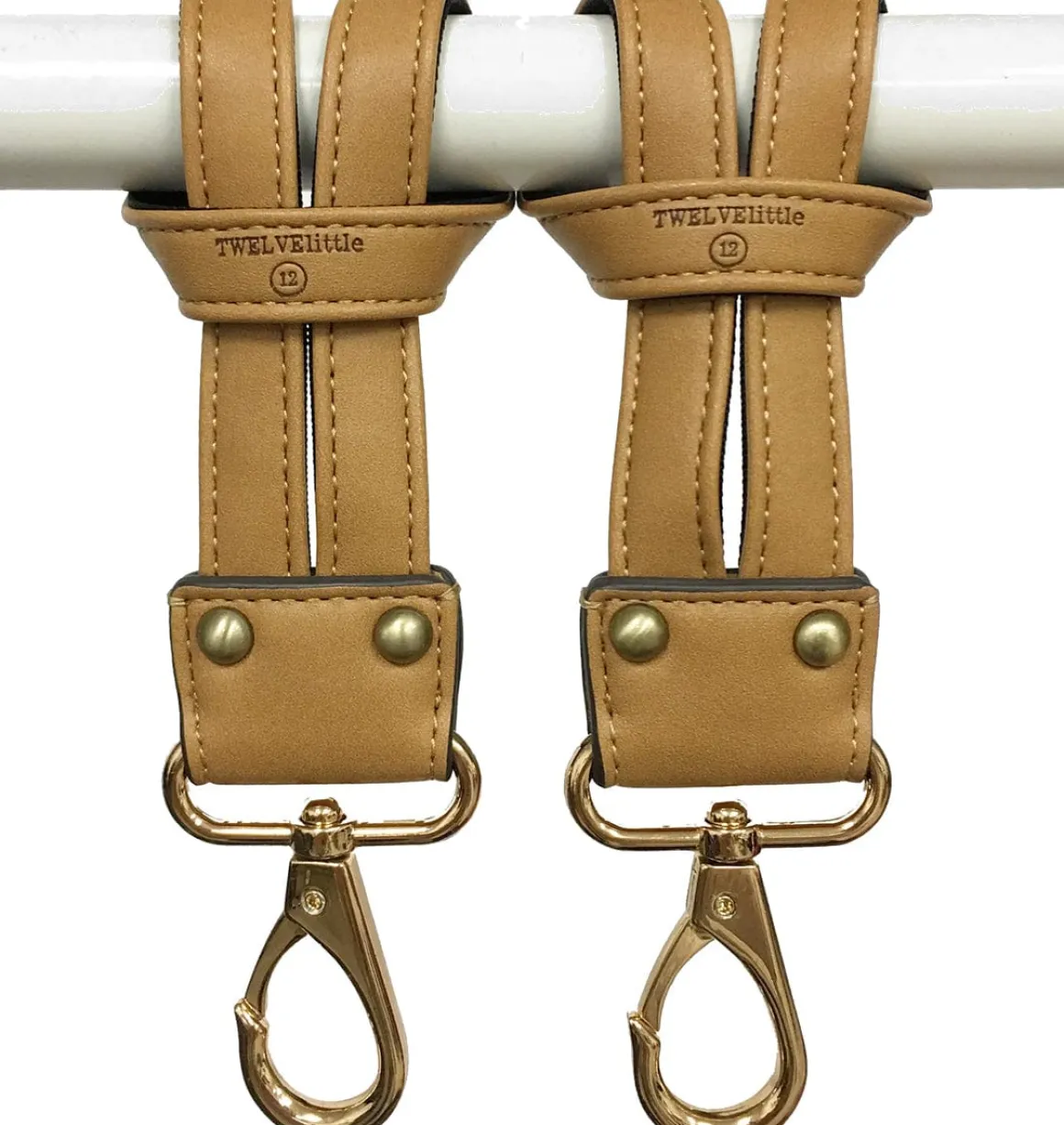TWELVElittle On-The-Go Stroller Clips - Tan