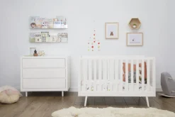 Ubabub Nifty Timber 3-In-1 Crib - Warm White Finish