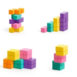 Ukidz PIXIO Abstract Series NEON - 60 Magnetic Blocks in 5 Colors