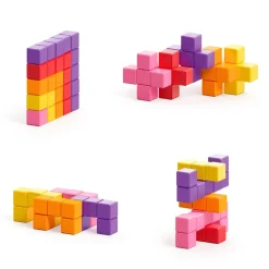 Ukidz PIXIO Abstract Series PIXOPLASMA - 60 Magnetic Blocks in 5 Colors
