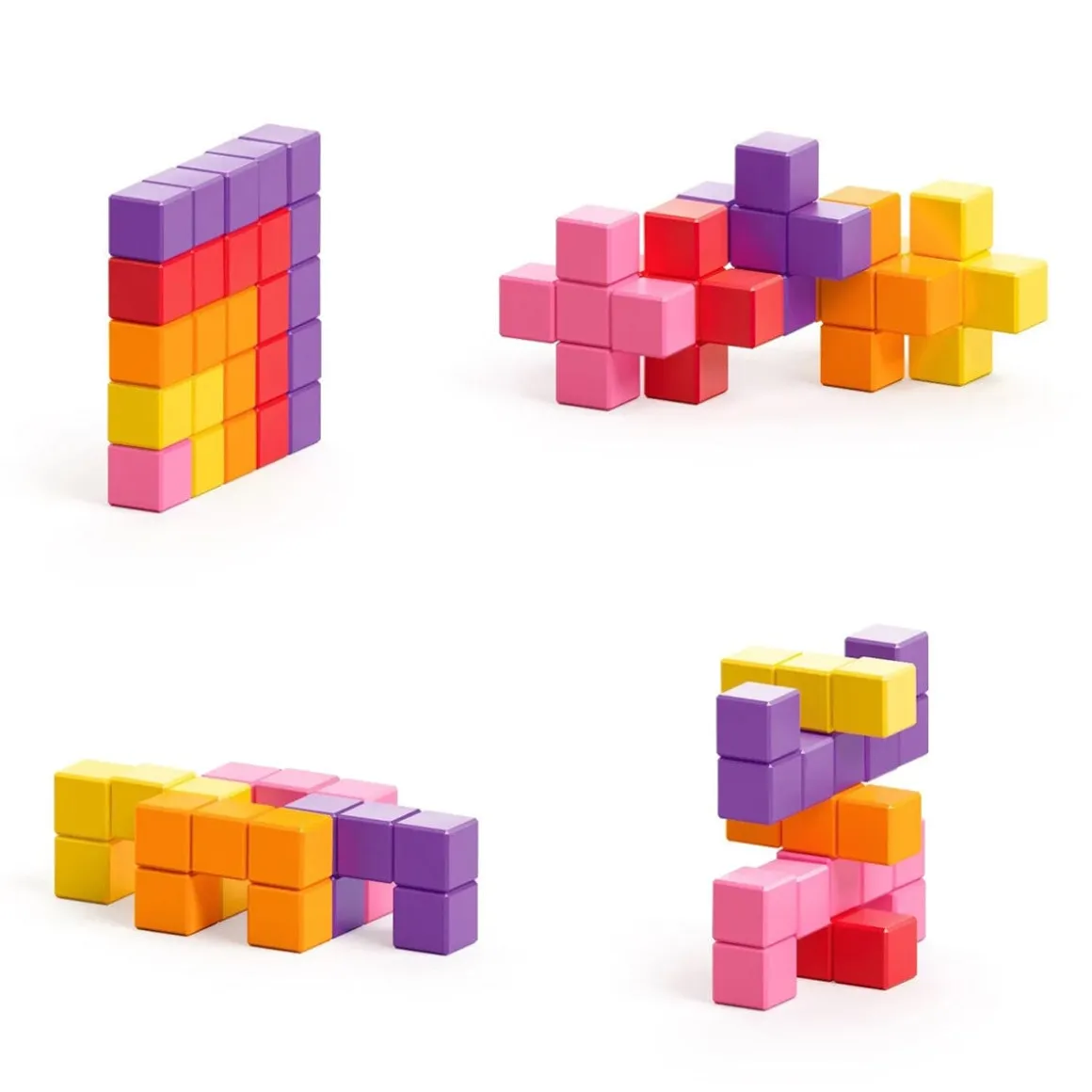 Ukidz PIXIO Abstract Series PIXOPLASMA - 60 Magnetic Blocks in 5 Colors