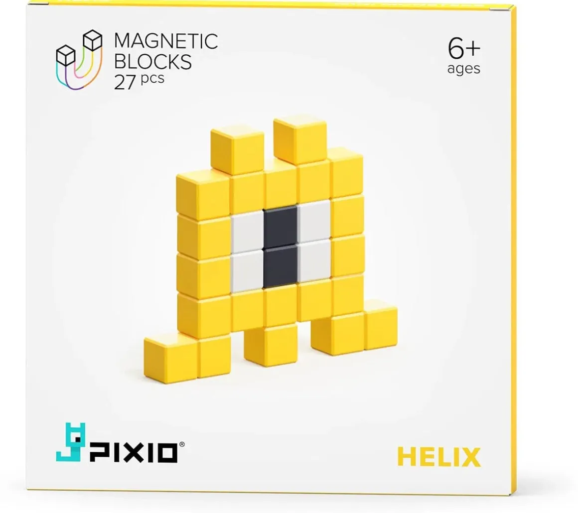 Ukidz PIXIO Mini Monster Helix - 27 Magnetic Blocks in 3 Colors