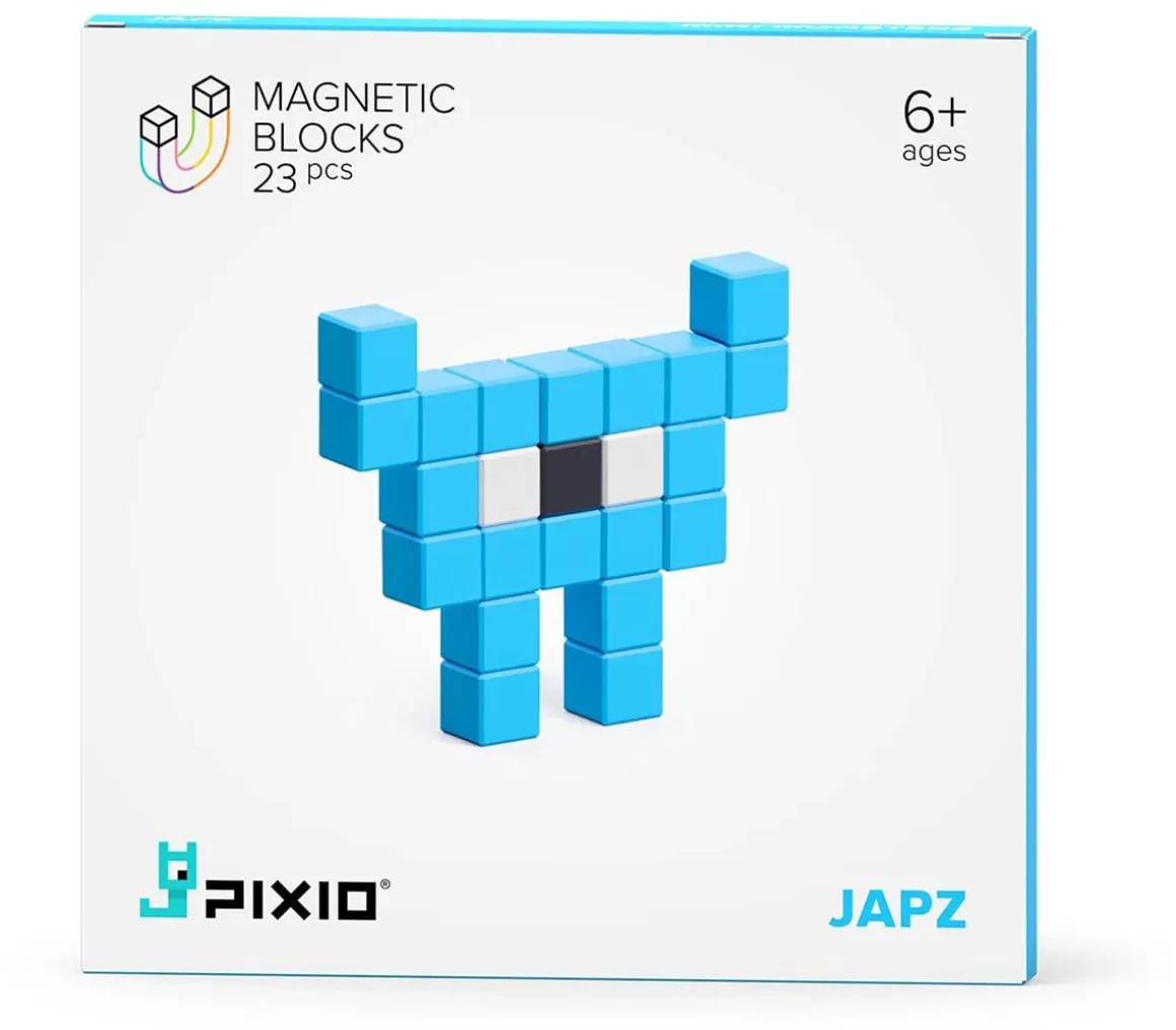 Ukidz PIXIO Mini Monster Japz - 23 Magnetic Blocks in 3 Colors