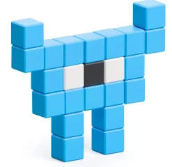 Ukidz PIXIO Mini Monster Japz - 23 Magnetic Blocks in 3 Colors